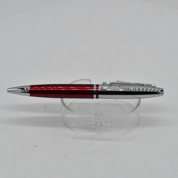 Cross FedEx AT0112-8 Calais Pen Metallic Red Silver In Original Box - Picture 1 of 11